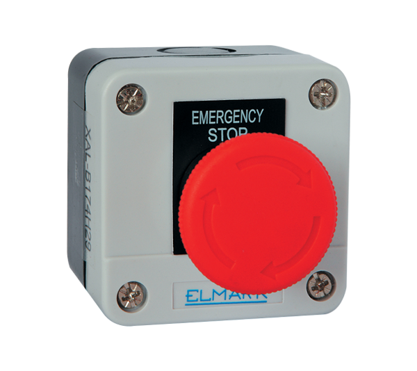 Buton cu arc de revenire B174 1NC IP44 rosu  401174, Elmark 