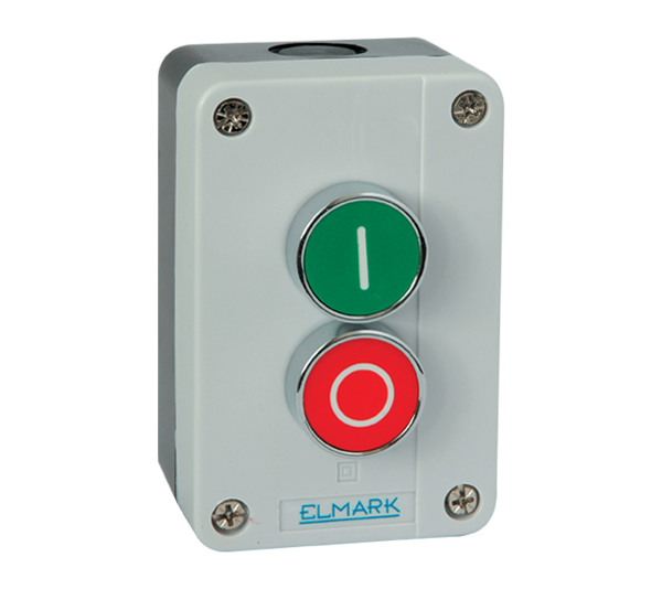Buton cu arc de revenire BP213 1NO;1NC IP65 1 rosu, 1 verde  401233, Elmark 