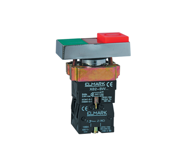 Buton dublu BW 8475 224V 1NO+1NC rosu SI verde+INDICATOR cu LED  401844 Elmark