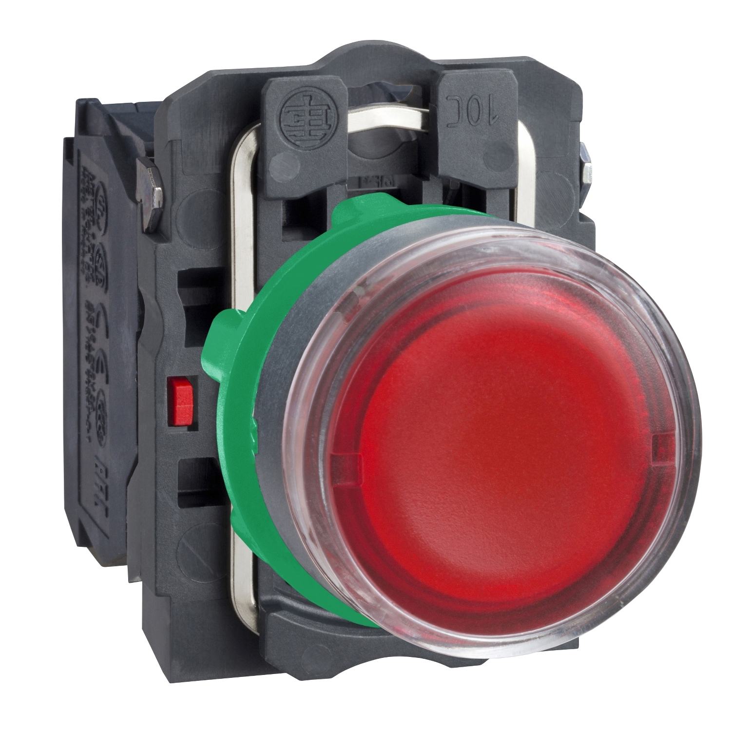 Buton Iluminat Rosu Ø 22 - Incastrat, Revenire Cu Arc - 240 V - 1No+1Nc, Schneider, XB5AW34M5 