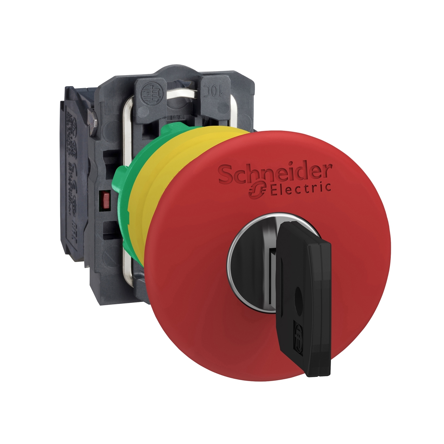 Buton Oprire De Urgenta Ø 22 -Ciuperca Ø 40 Mm -Rosu -Elib. Cu Cheie - 1 No+1 Nc, Schneider, XB5AS9445