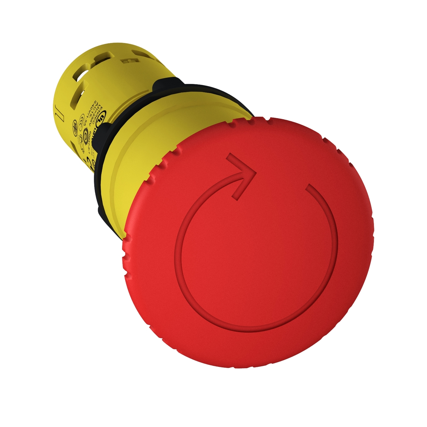 Buton urg . Ø 22 - rosu - cap ciuperca Ø 40 mm - elib. prin rotire - 1 NC, Schneider, XB7NS8442