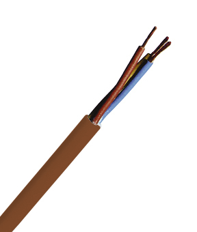 Cablu cu izolatie si manta din PVC MYYM H05VV-F 3 G 1mm² maro XC3070603L