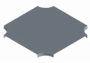 Capac pentru derivatie cruce jgheab metalic 100mm, comtec, mf0013-42504