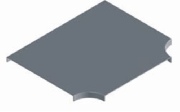 Capac pentru derivatie t jgheab metalic 100mm, comtec, mf0013-42356