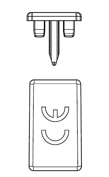 Capac, protecție, Busbar, 2P, 10mm² BSB00109--