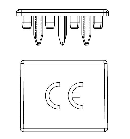 Capac, protecție, Busbar, 4P, 10mm² BSB00117--