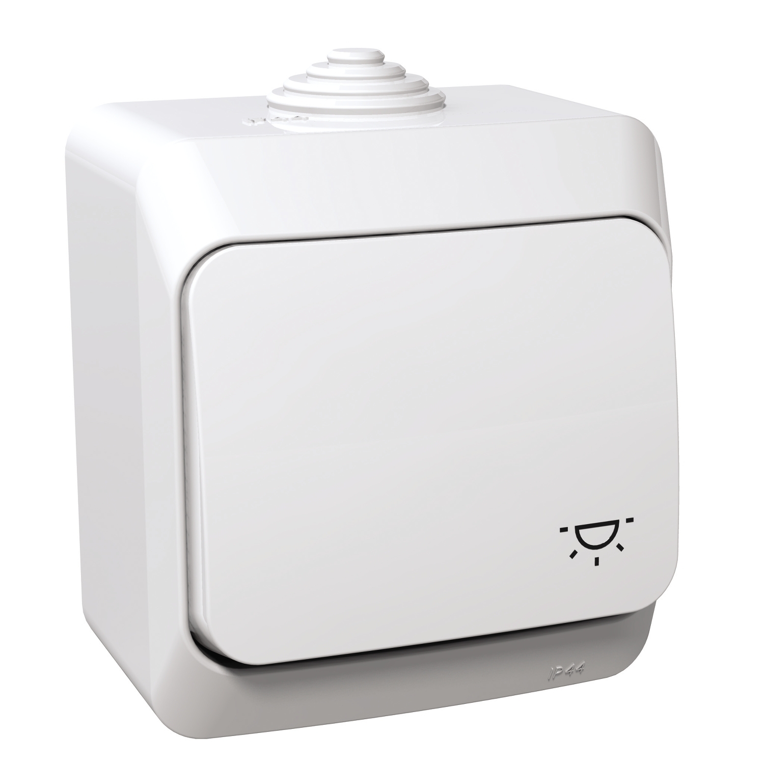 Cedar Plus Intrerupator cu revenire 16A cu simbol lumina IP44 Alb Schneider WDE000513