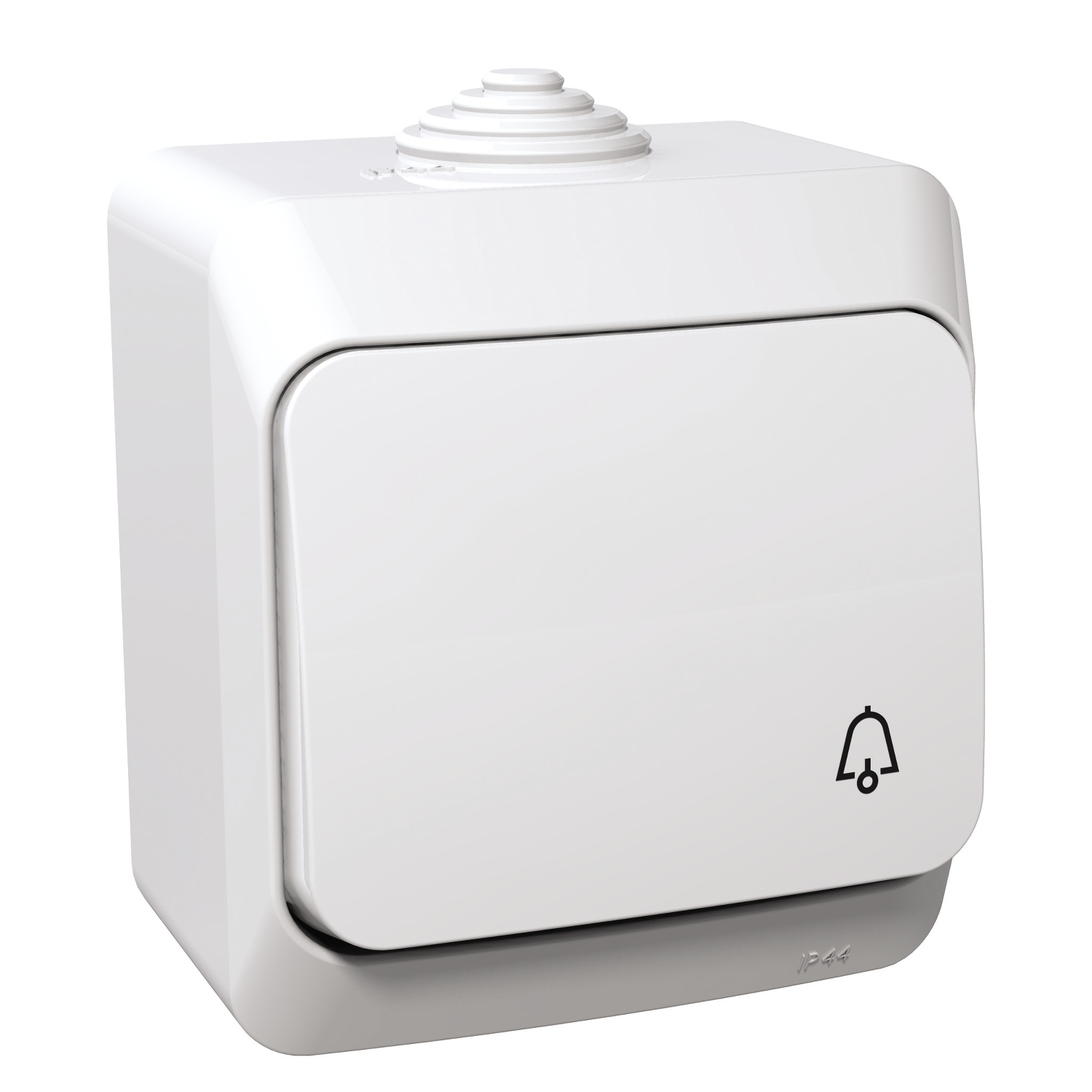 Cedar Plus Intrerupator cu revenire 16A cu simbol sonerie IP44 Alb Schneider WDE000512