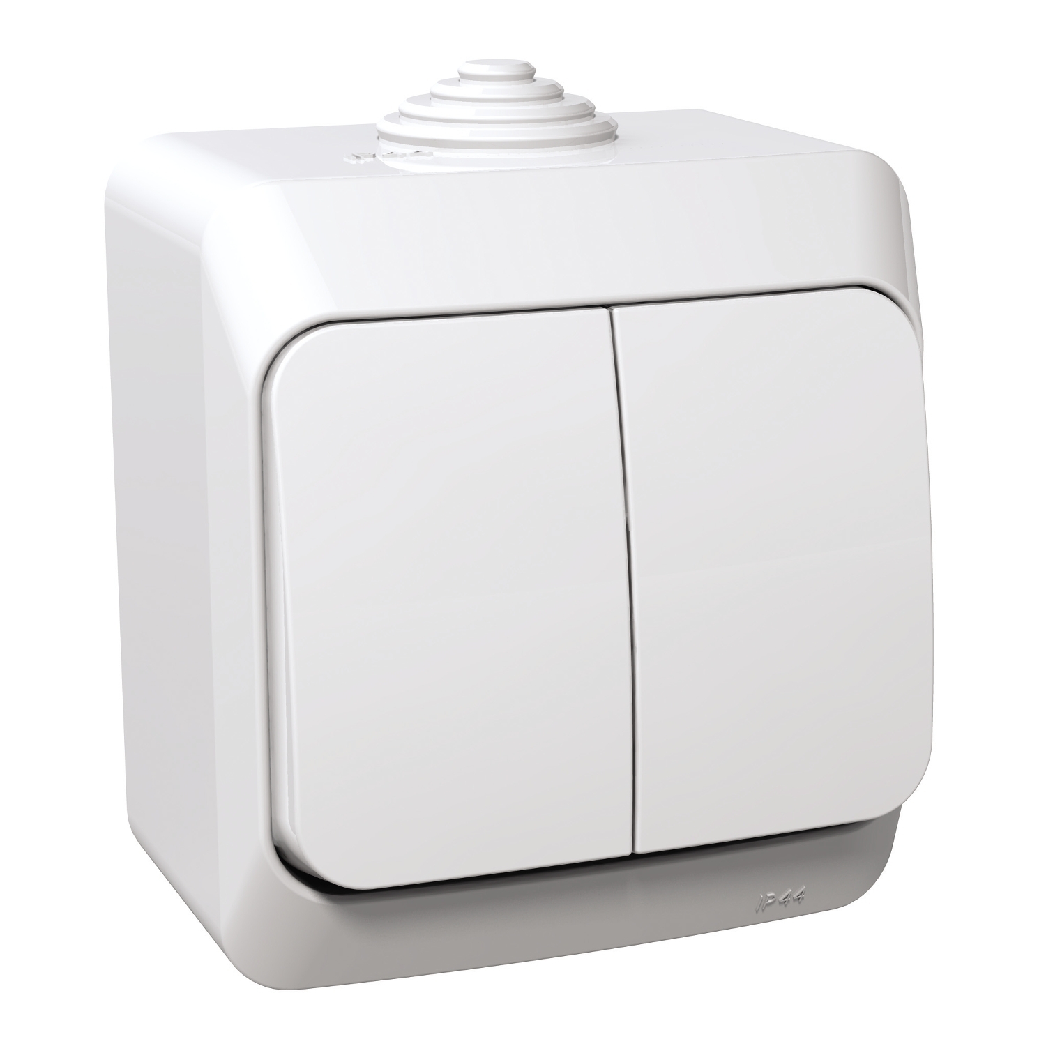 Cedar Plus Intrerupator dublu 16A cu indicator luminos IP44 Alb Schneider WDE000551