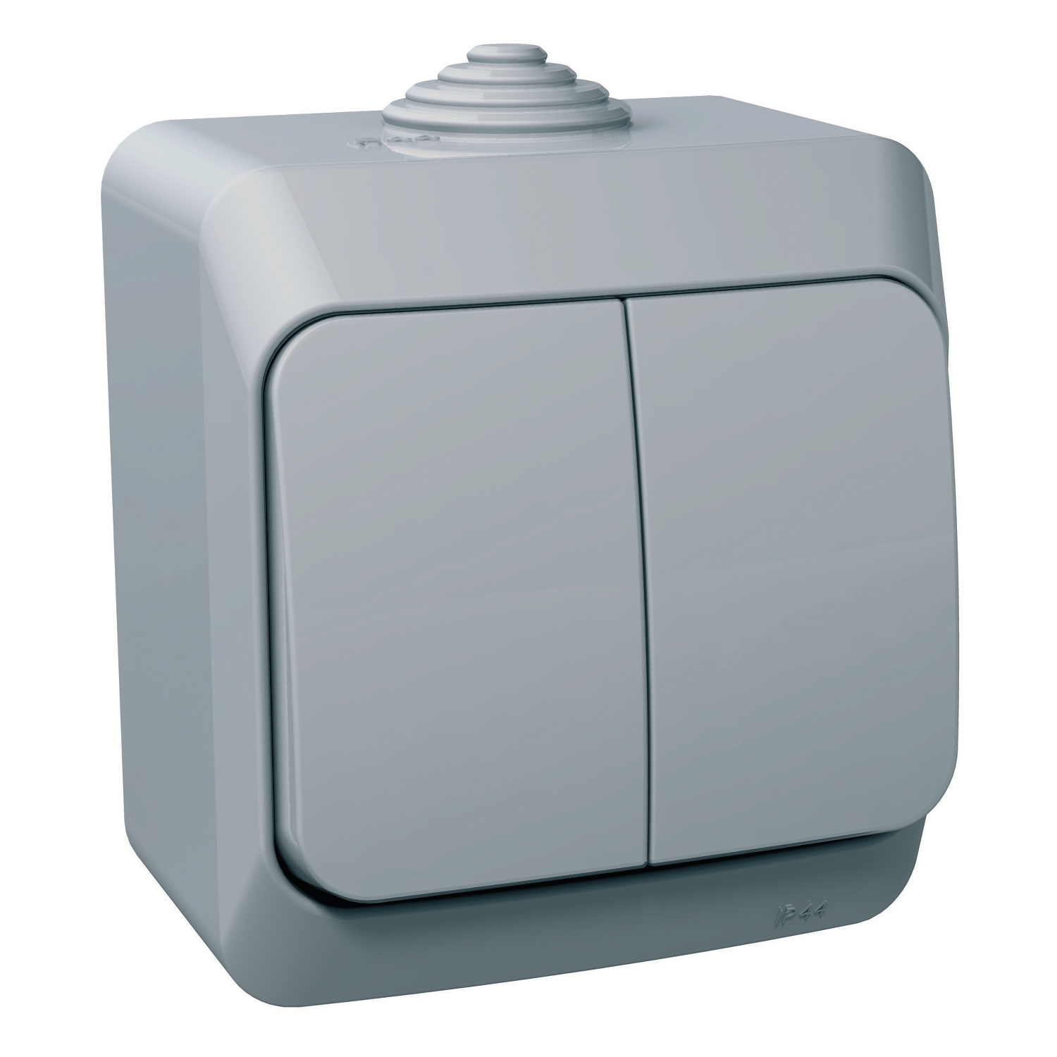 Cedar Plus Intrerupator dublu 16A cu indicator luminos IP44 Gri Schneider WDE000651