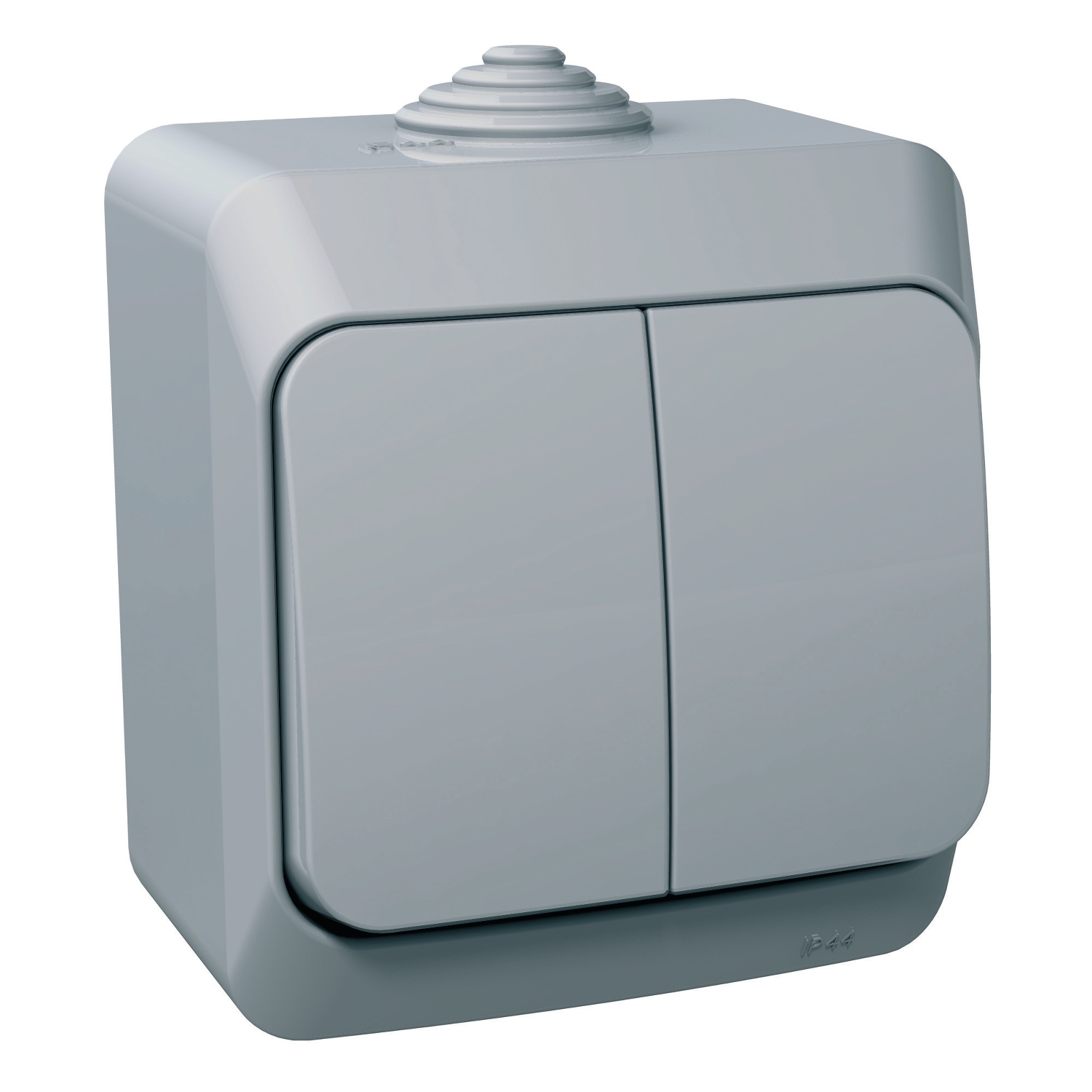 Cedar Plus Intrerupator dublu 16A IP44 Gri Schneider WDE000650 