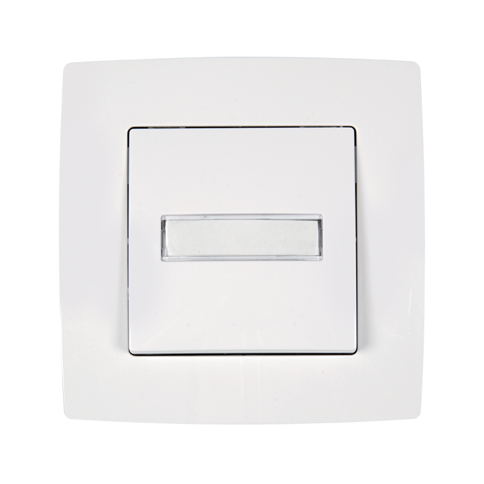 Intrerupator cu revenire Elmark City Alb metalizat cu LED 190171