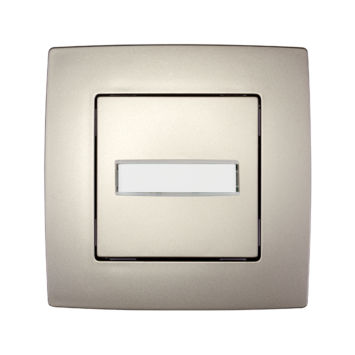 Intrerupator cu revenire Elmark City Sampanie metalizat cu LED 190748