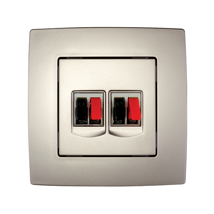 Priza audio RCA Elmark City Sampanie metalizat 190742