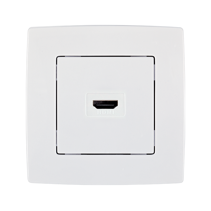 Priza HDMI Elmark City Alb metalizat 190747