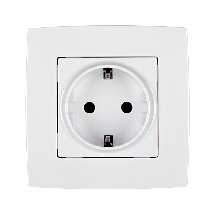 Priza schuko Elmark City Alb 190211S