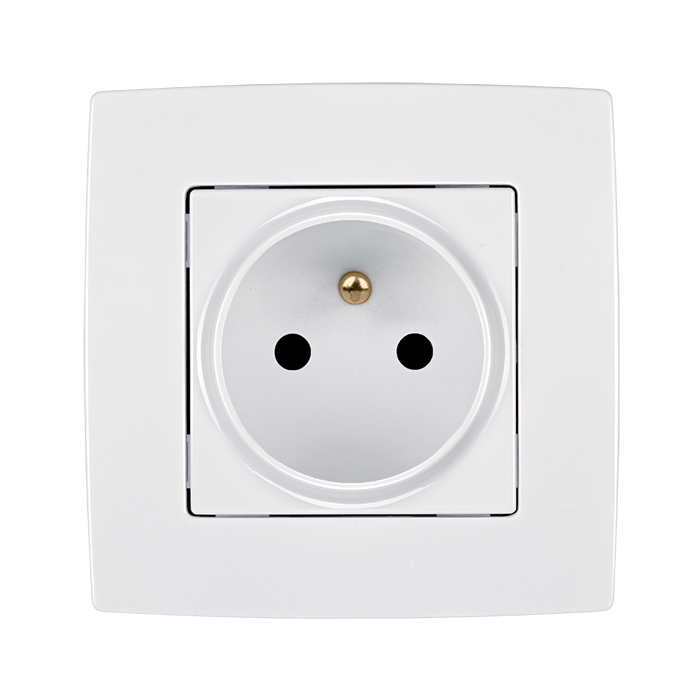 Priza Elmark City standard francez Alb 190211F