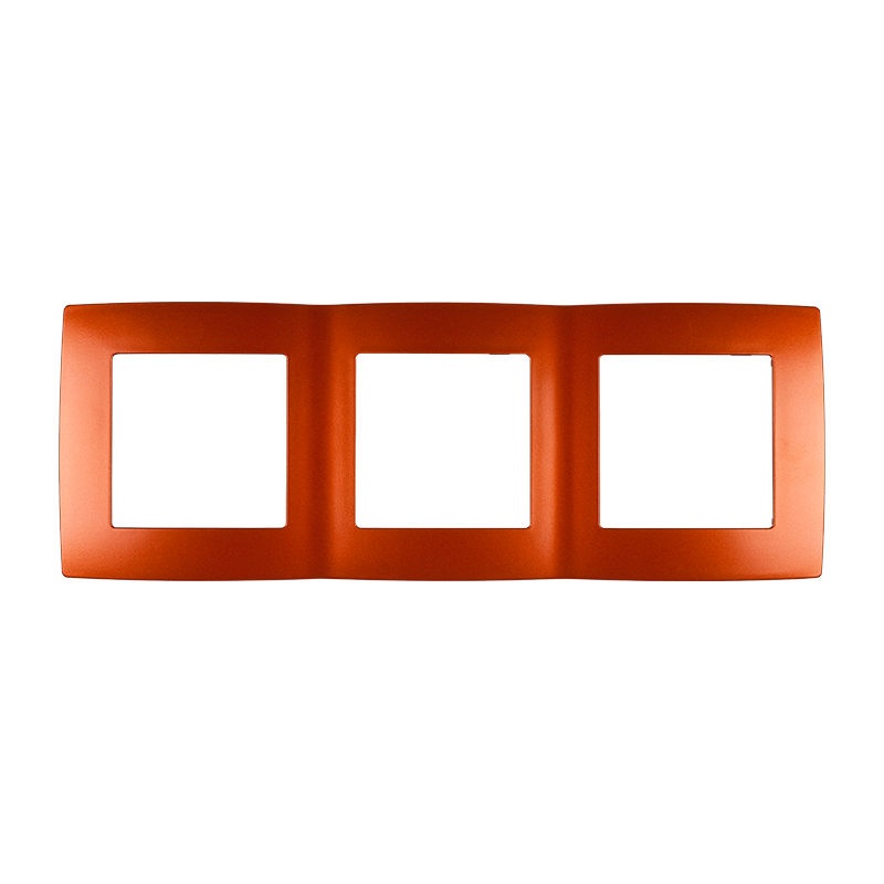 Rama ornament Elmark City 3 aparate Portocaliu metalizat 190668