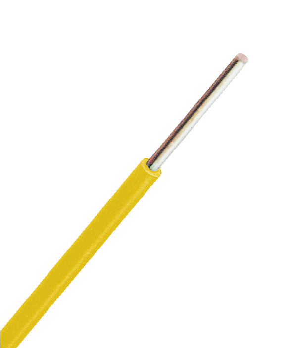 Conductor rigid cu izolatie din PVC FY H05V-U 1 mm² galben XC01030110
