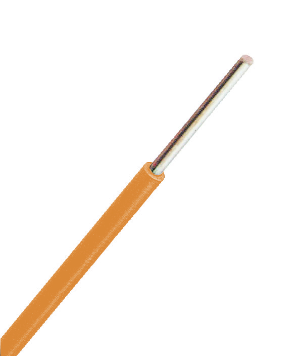Conductor rigid cu izolatie din PVC FY H05V-U 1 mm² Portocaliu XC01030108