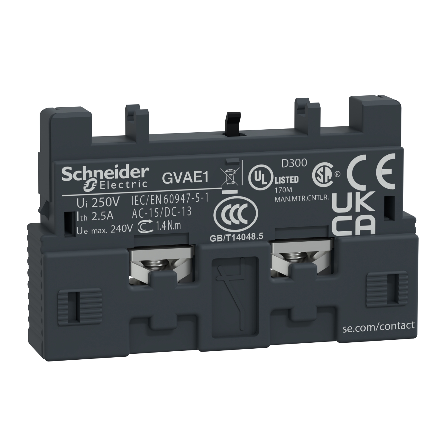 Contact Auxiliar Tesys - 1 No + 1 Nc Schneider GVAE1 