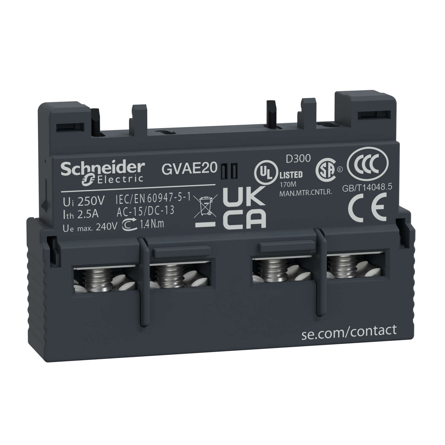 Contact Auxiliar Tesys - 2 No Schneider GVAE20