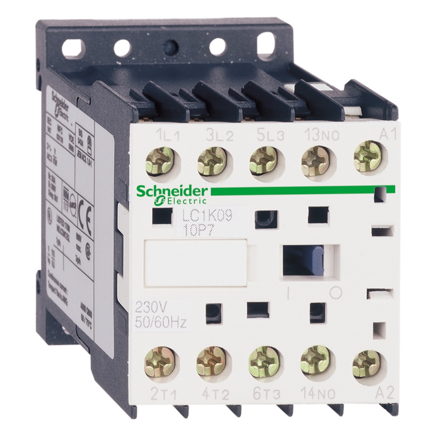 Contactor Tesys Lc1-K 3 Poli AC-3 440 V 12 A bobina 230 V C.A Schneider LC1K1210P7