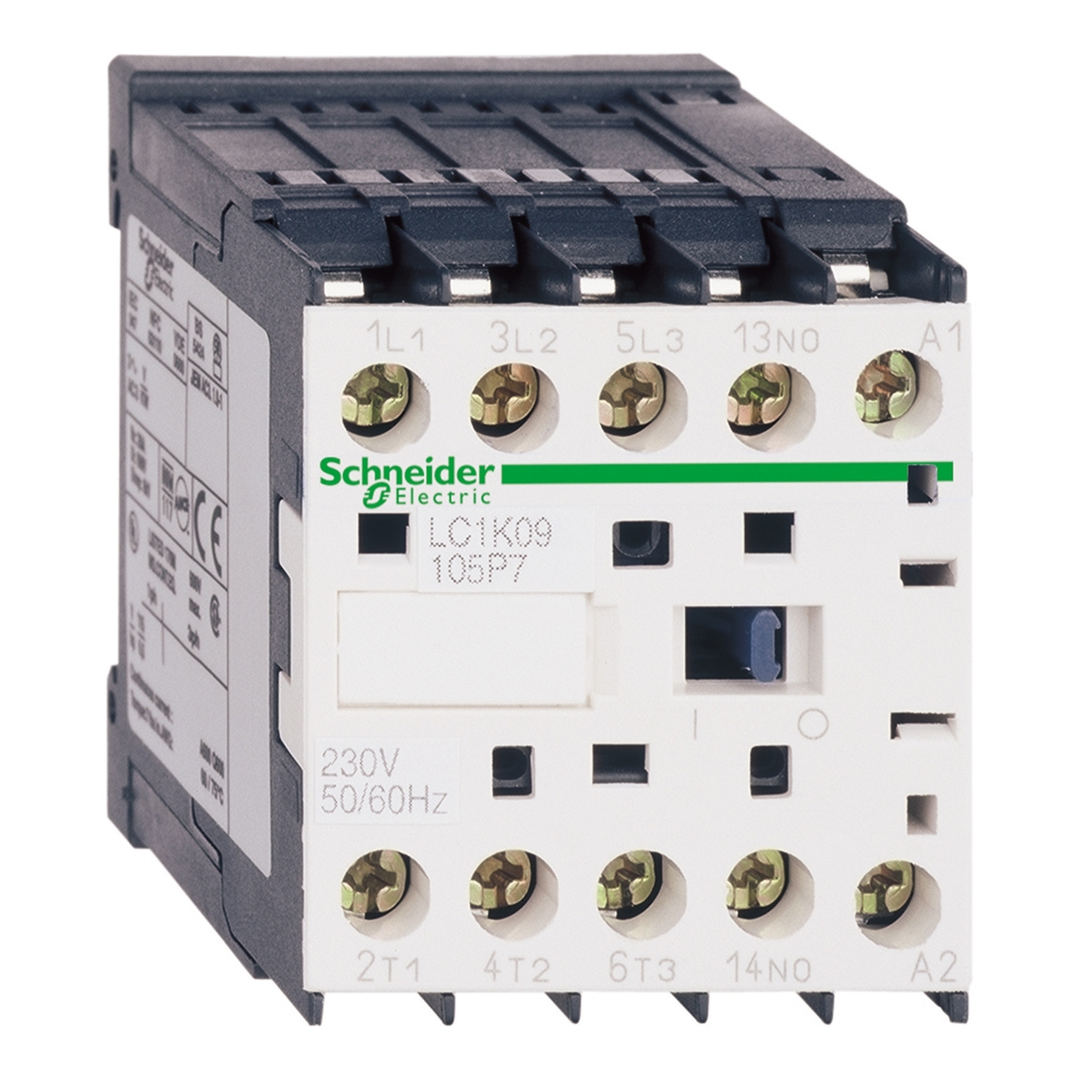 Contactor Tesys Lc1-K 3 Poli Ac-3 440 V 12 A bobina 24 V C.A Schneider LC1K12105B7