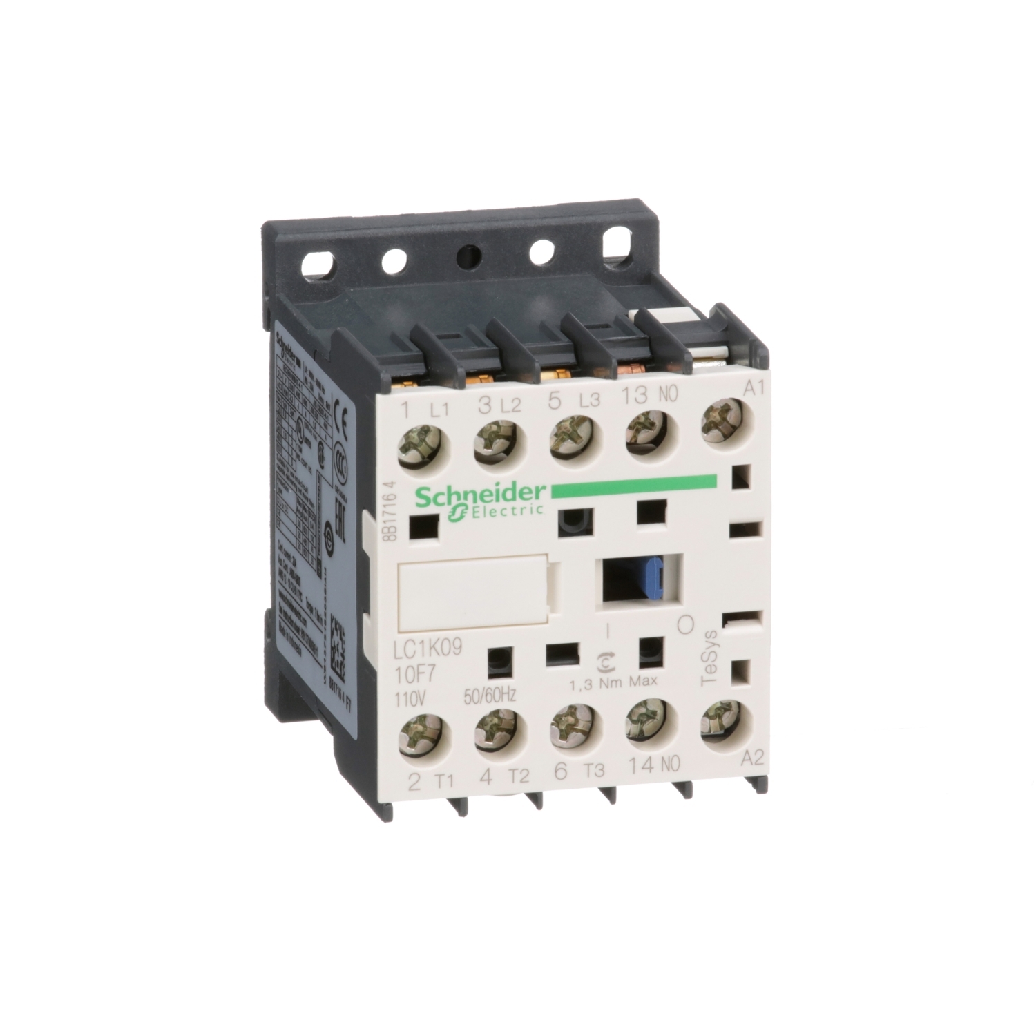 Contactor Tesys Lc1-K 3 Poli Ac-3 440 V 9 A bobina 110 V C.A Schneider LC1K0910F7