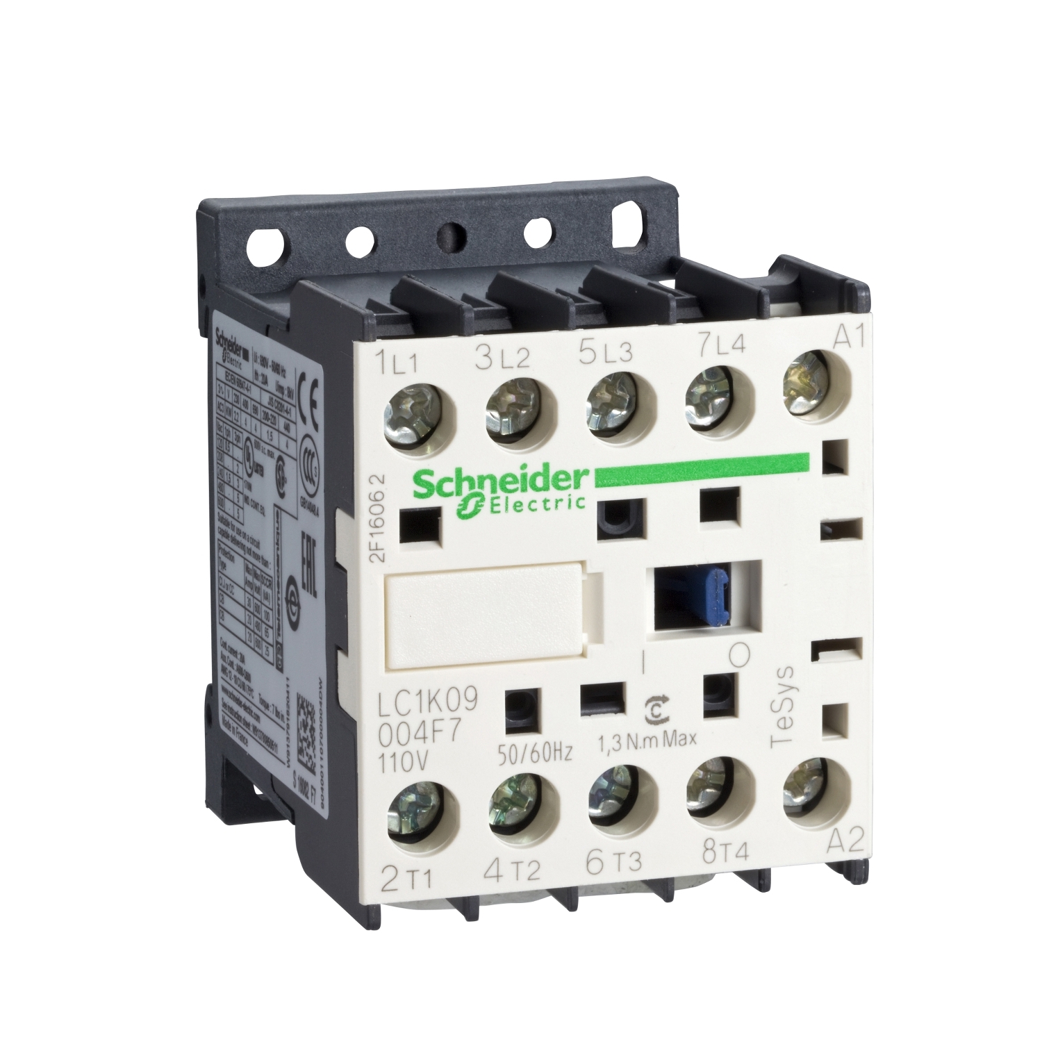 Contactor Tesys Lc1-K 4 Poli Ac-1 440 V 20 A bobina 24 V C.A Schneider LC1K12004B7