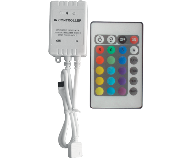Controller,, CU Inflarosu LEDRGB 12V 6A 24 BUTOANE, Elmark, 99RGBCONTROL1