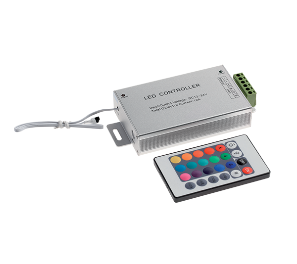 Controller,, Pentru, Banda LED, RGB Cu Inflarosu 24 BUTOANE 12V 12A, Elmark, 99RGBCR3