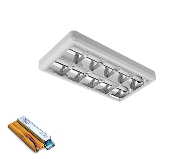 Corp de IlumInat LENA – V Cu LED (600MM) 2X9W 6400K Aparent 630X330mm Cu KIT DE EMERGENTA Elmark 9LOM260LEDCWE
