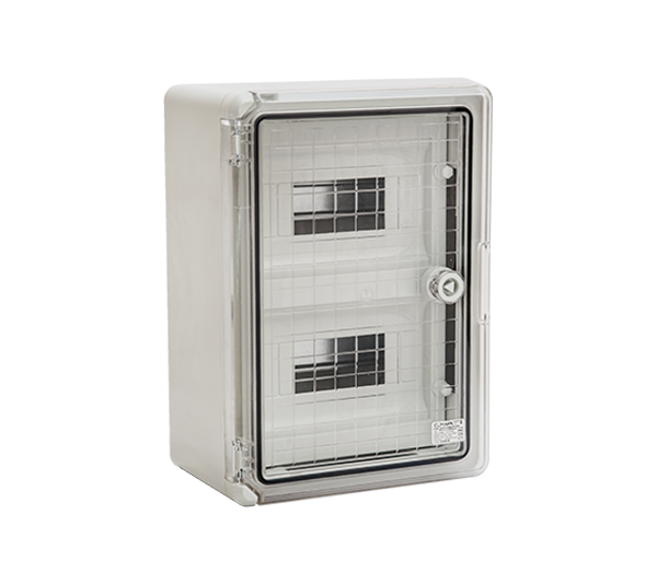 Cutie distributie, Elmark, ABS, IP65, PP3114, cu usa transparenta, 24 Module