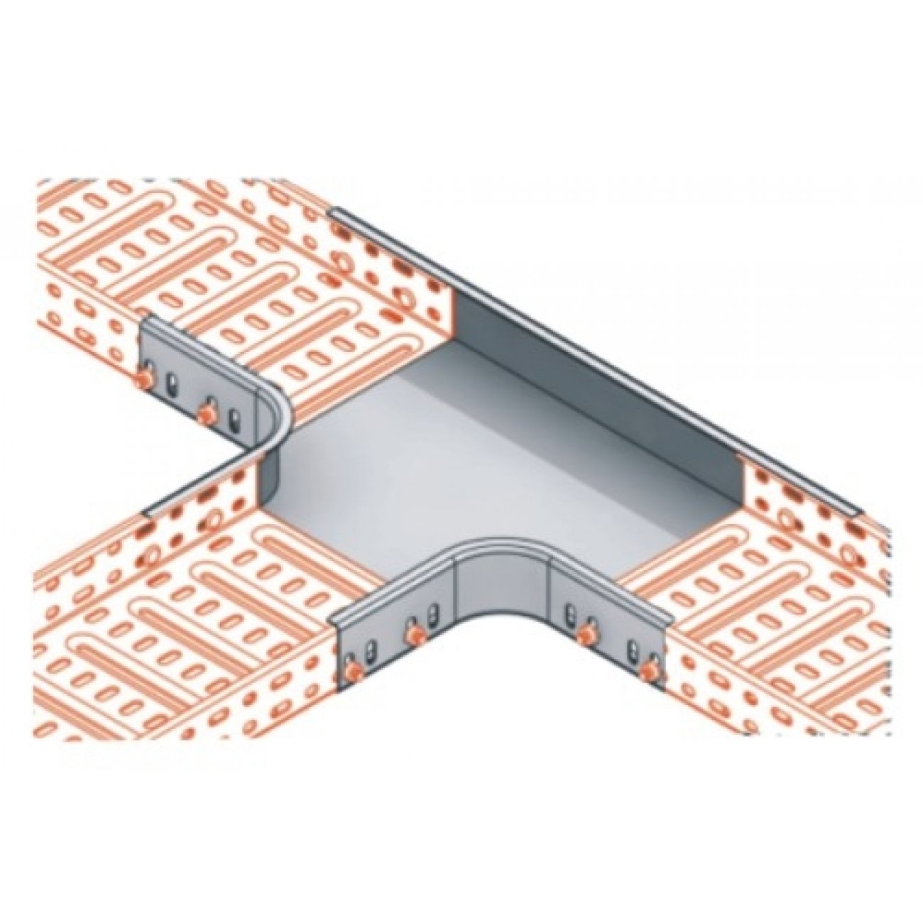 Derivatie t pentru jgheab metalic 50x35mm, comtec, mf0013-42260