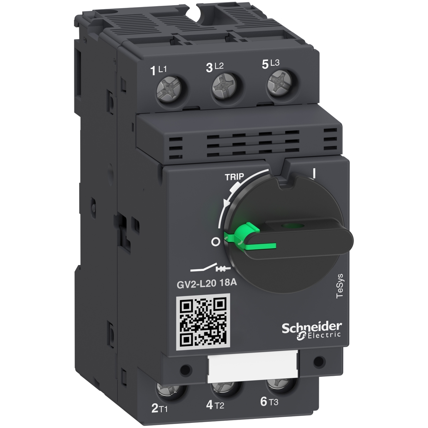 Disjunctor protectie motor Gv2-L - 18 A - 3 Poli 3D Declansare magnetica Schneider GV2L20