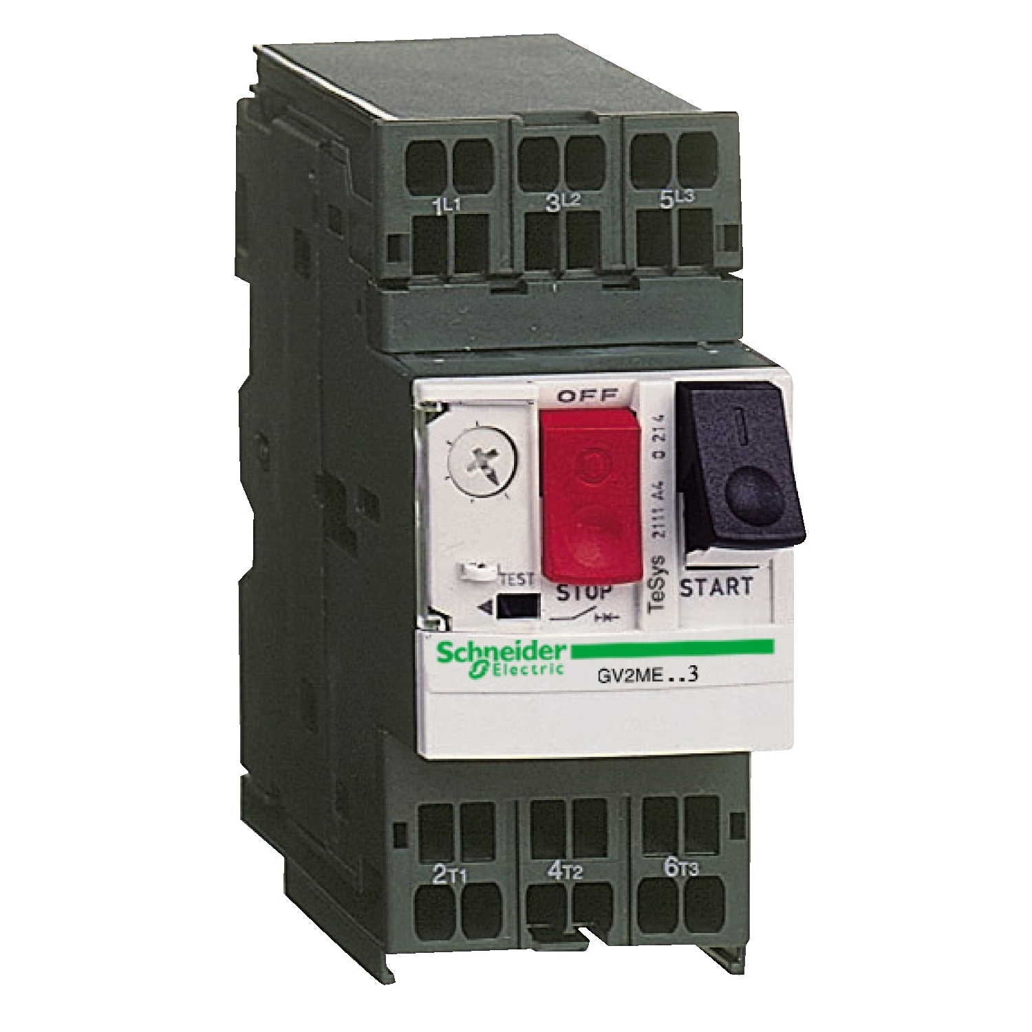 Disjunctor protectie motor Gv2-Me - 3 Poli 3D - 4 - 6,3 A Declansare termomagnetica Schneider GV2ME103
