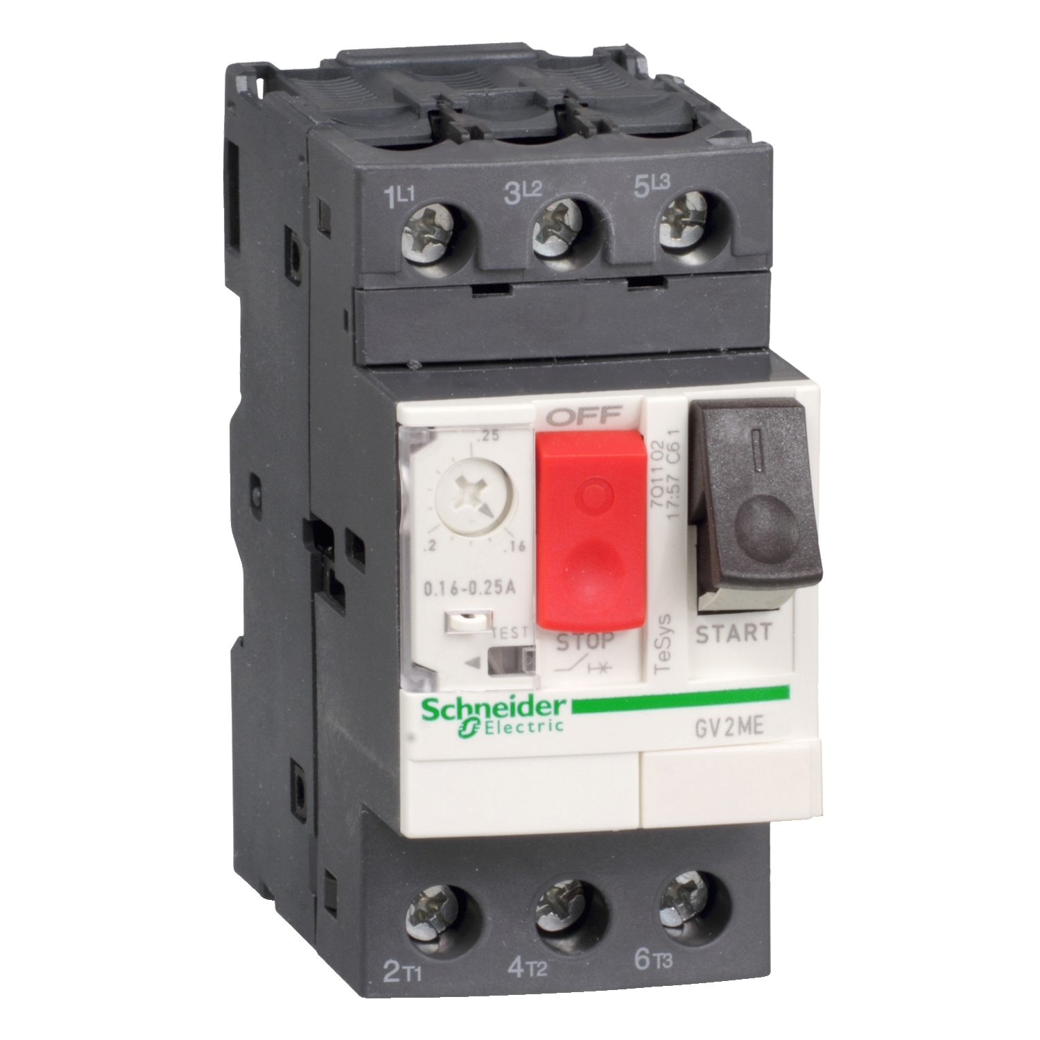 Disjunctor protectie motor Gv2-Me 3P 1.6-2.5 A  Declansare termomagnetica Schneider GV2ME07AP