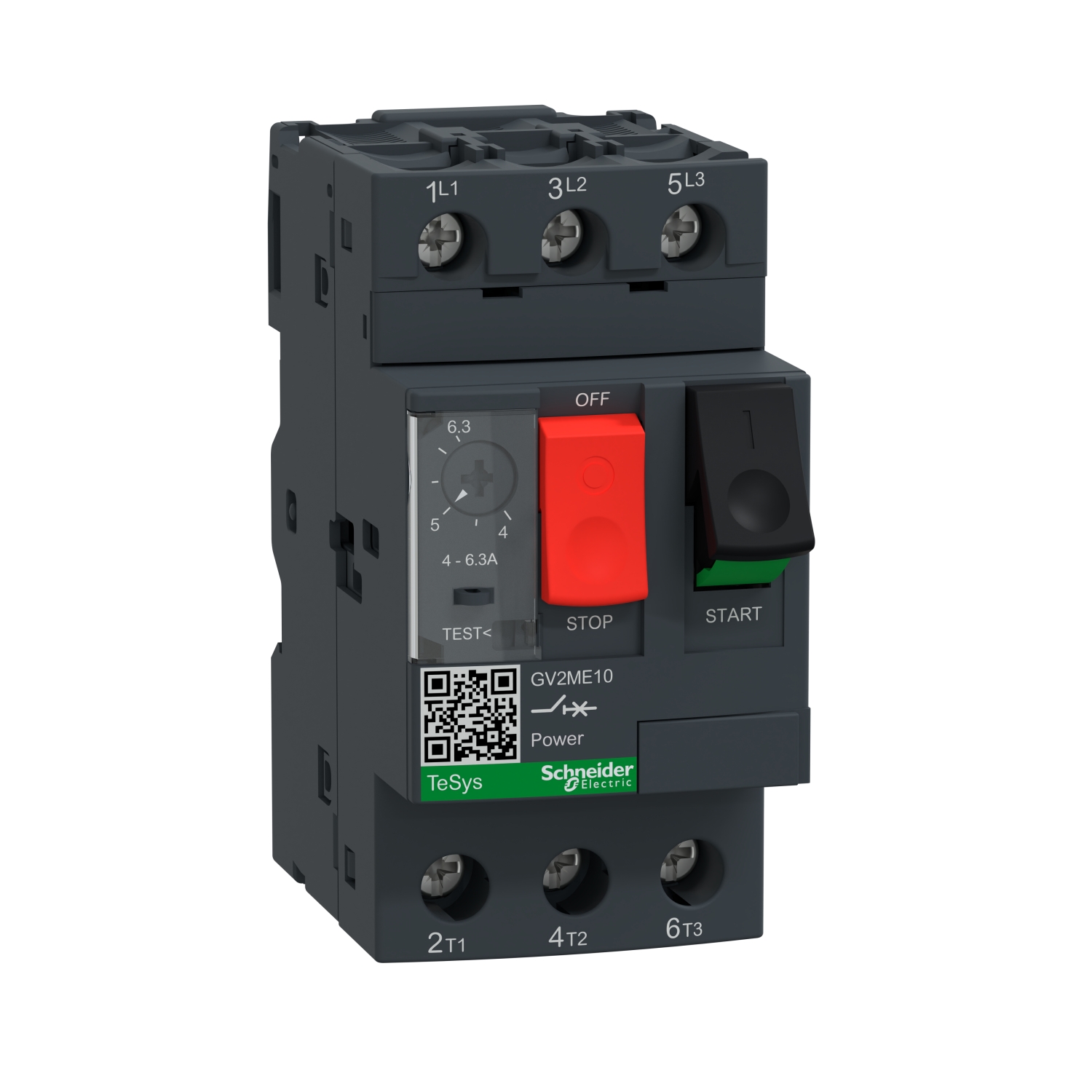 Disjunctor protectie motor Gv2-Me - 4 - 6.3 A - borne cu cleme cu surub Schneider GV2ME10