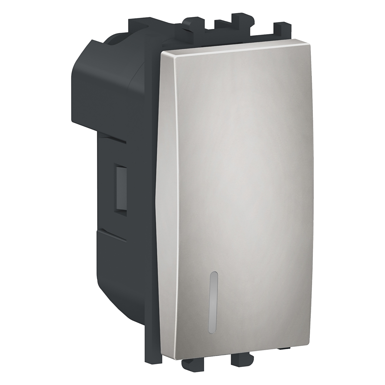 Intrerupator cap scara Schneider Easy Styl,indicator luminos 1M argintiu LMR1404004