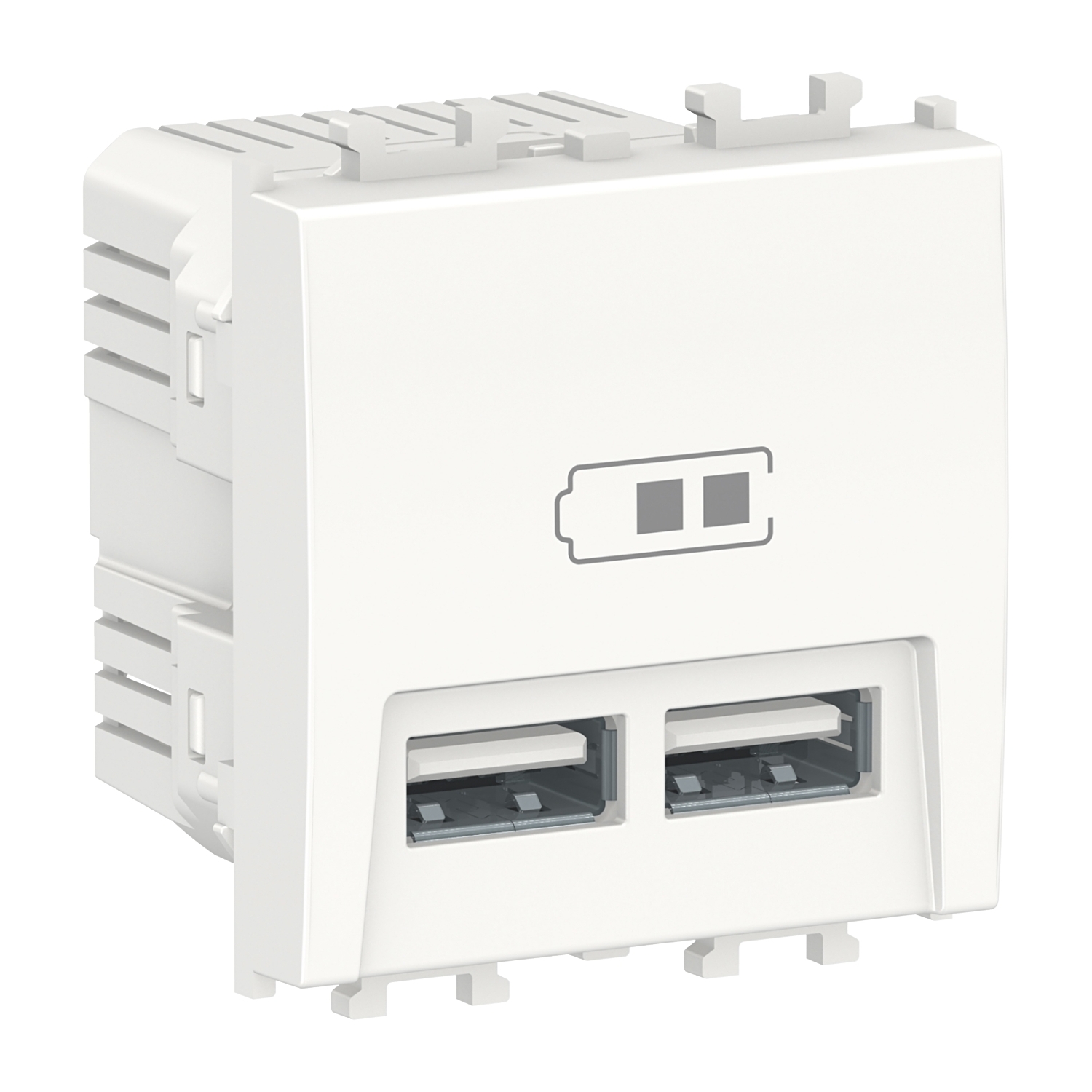 Priza dubla incarcare USB Schneider Easy Styl 2M alb LMR9910001