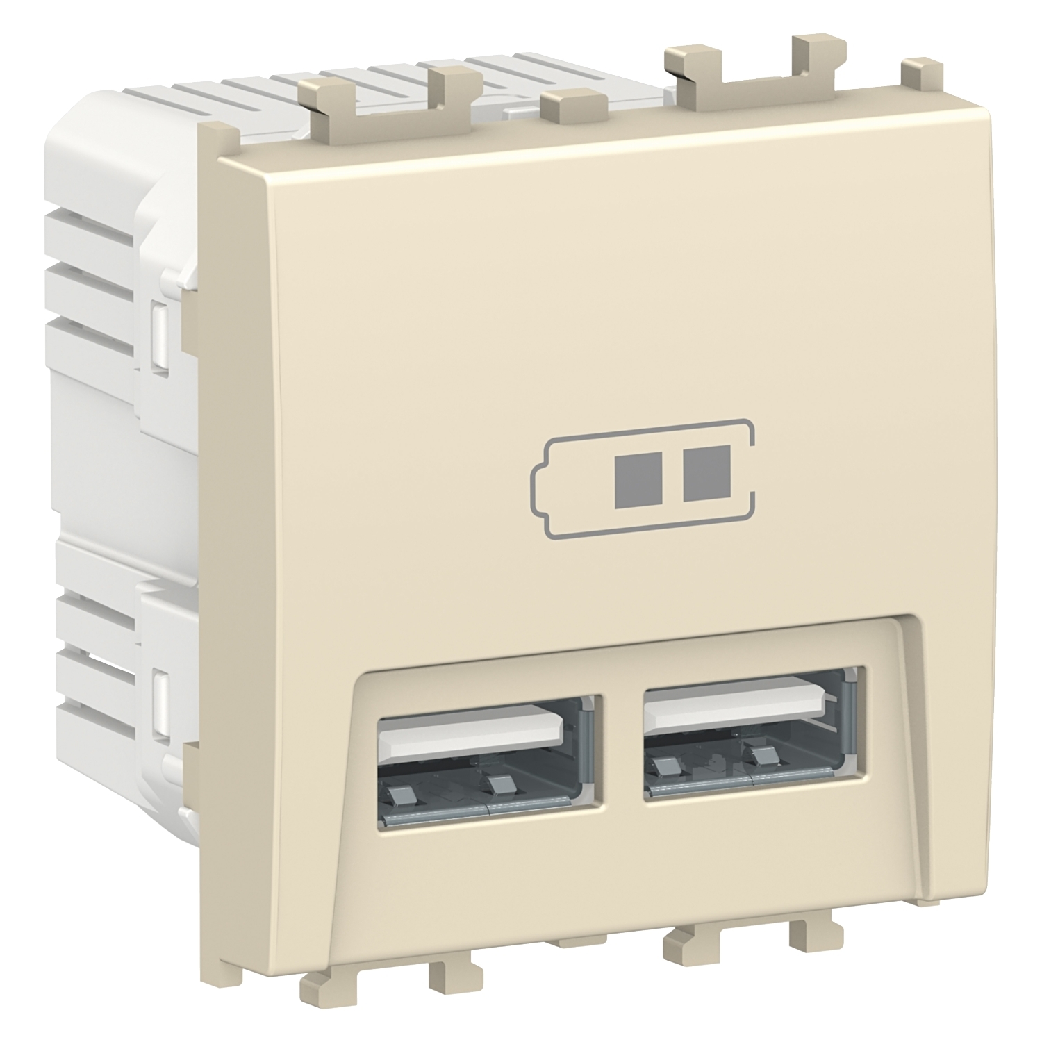 Priza dubla incarcare USB Schneider Easy Styl 2M crem LMR9910002