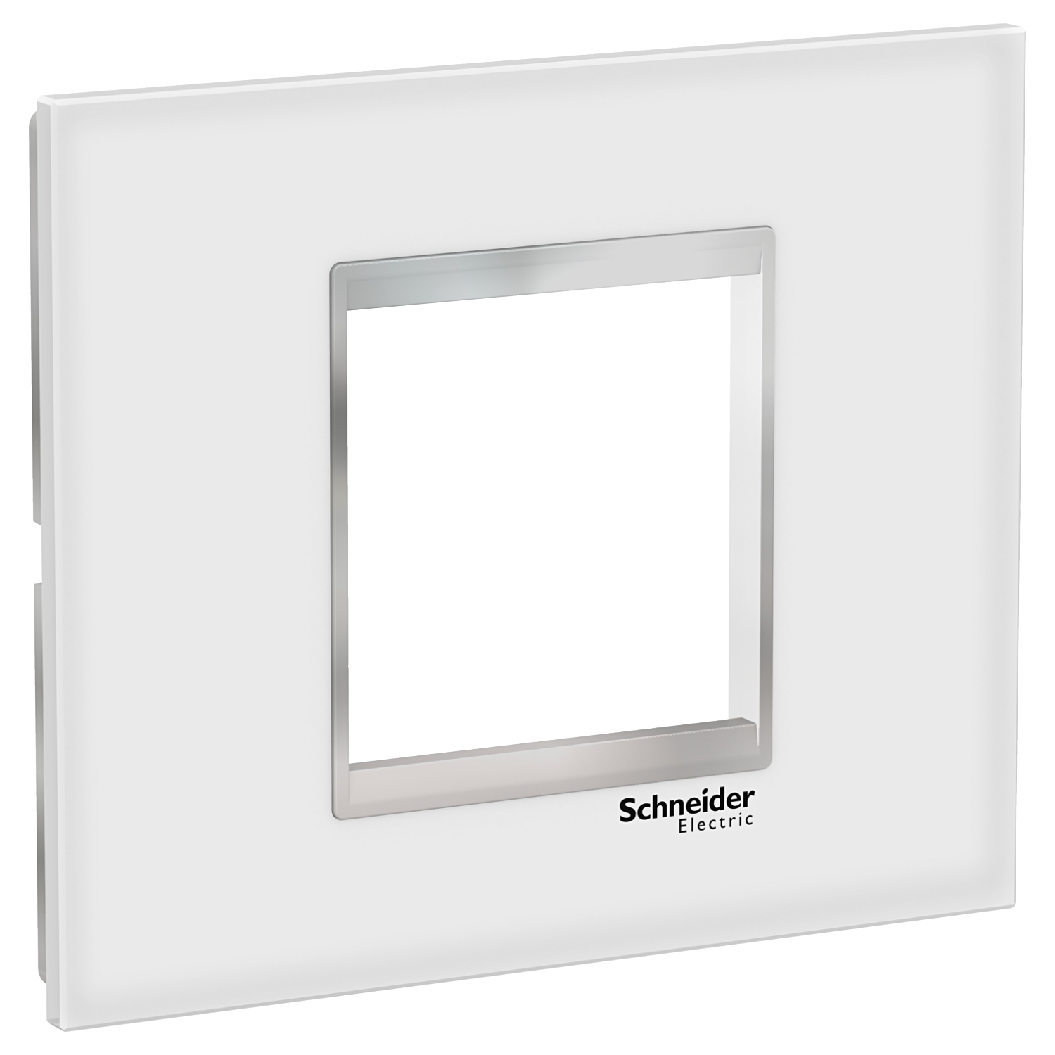Rama ornament Schneider Easy Styl 2 module Sticla Alb/Crom LMR7962038