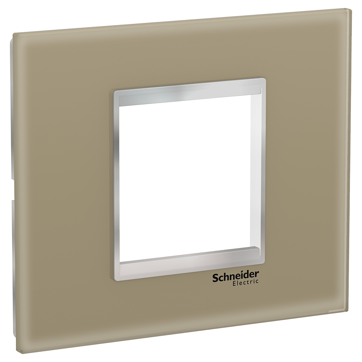 Rama ornament Schneider Easy Styl 2 module Sticla Maro deschis/Crom LMR7922038