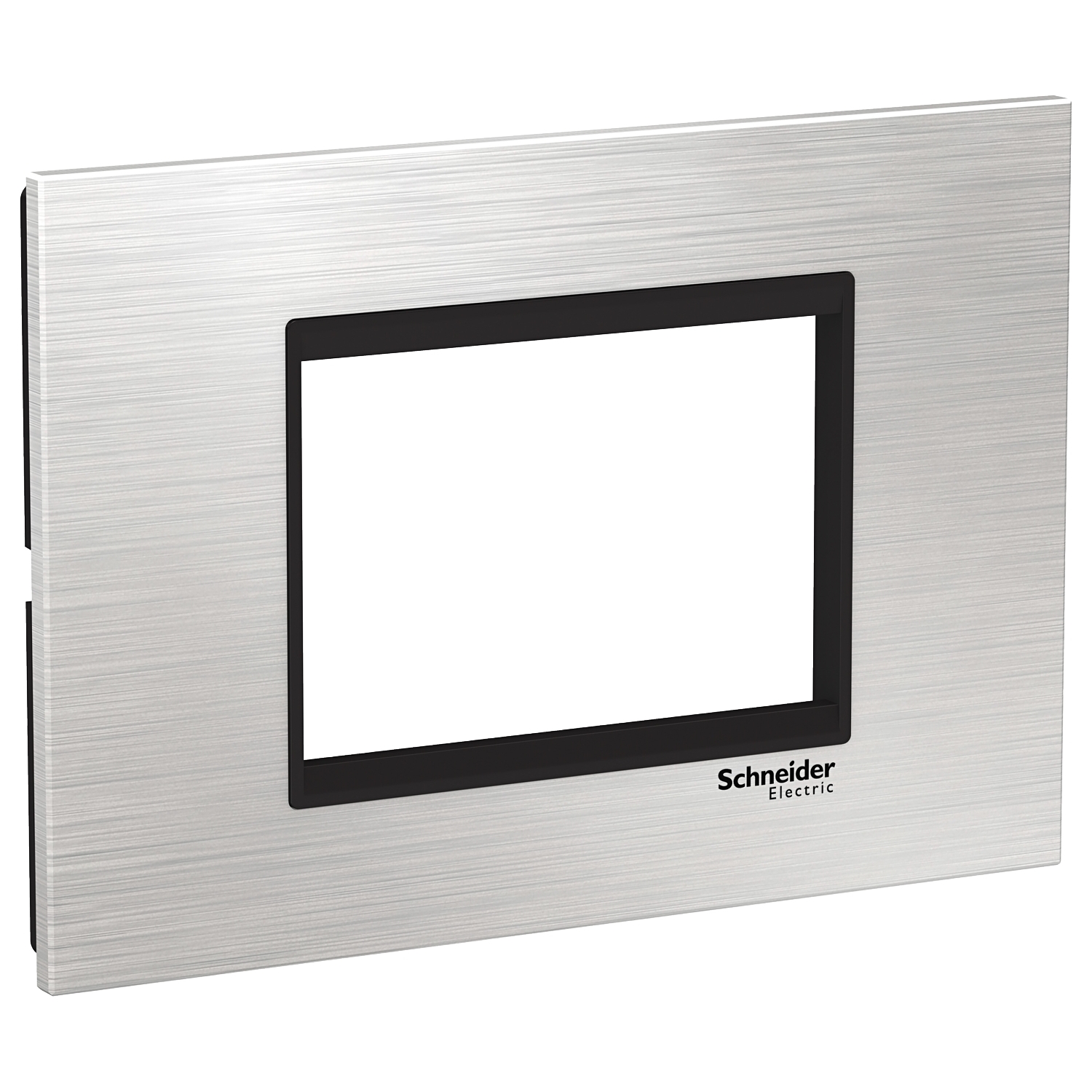 Rama ornament Schneider Easy Styl 3 module Inox Argintiu/Negru LMR7663035
