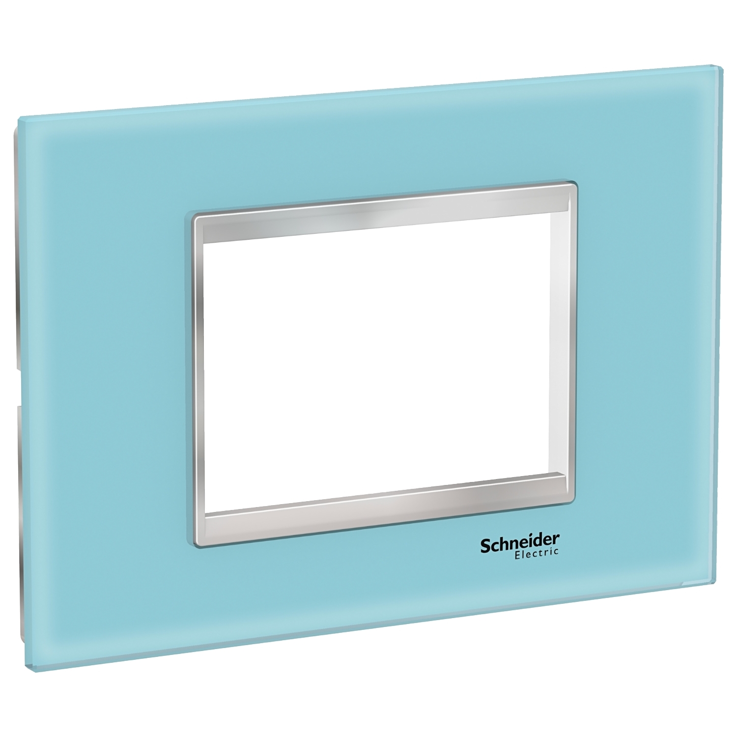 Rama ornament Schneider Easy Styl 3 module Sticla Albastru/Crom LMR7913038