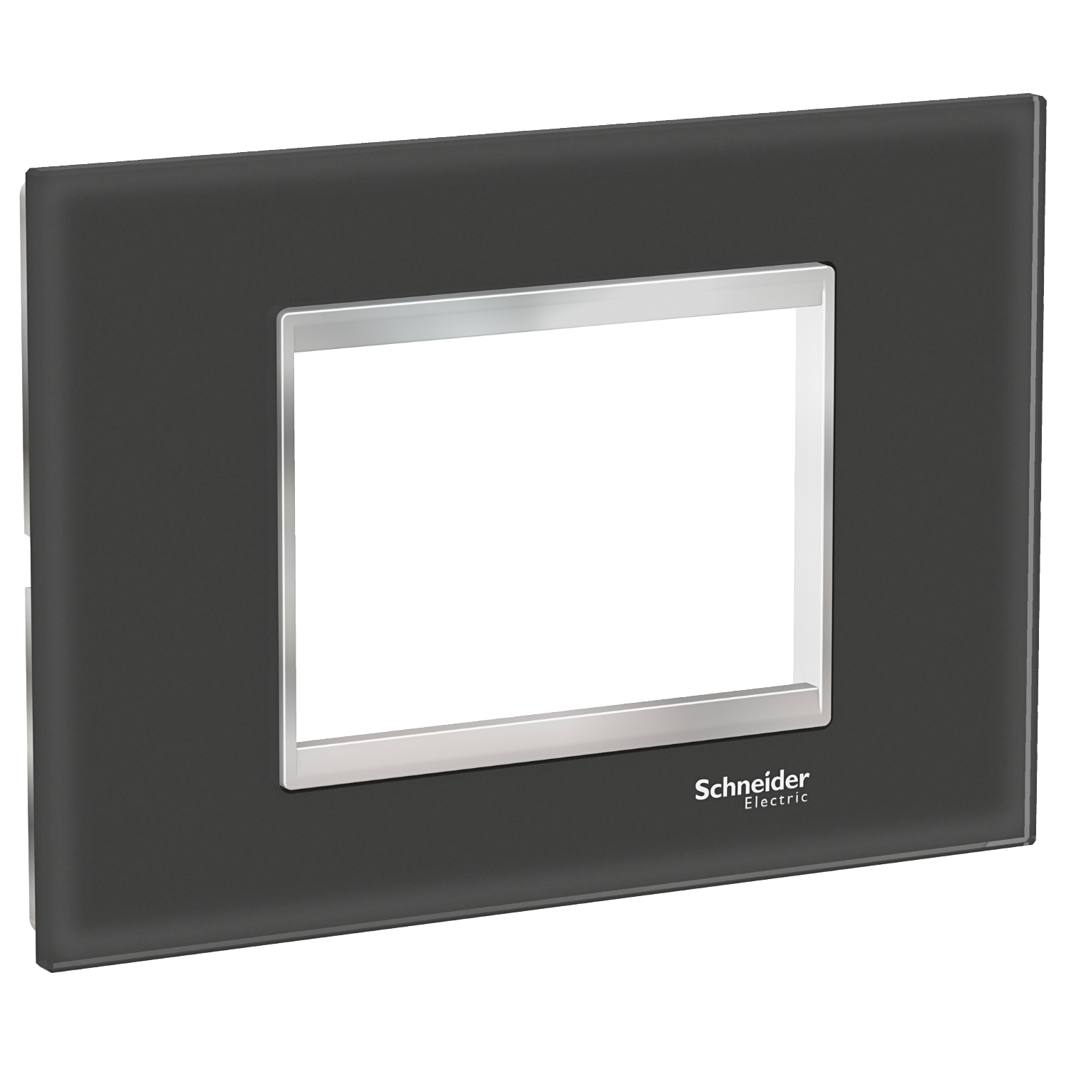 Rama ornament Schneider Easy Styl 3 module Sticla Negru/Crom LMR7933038
