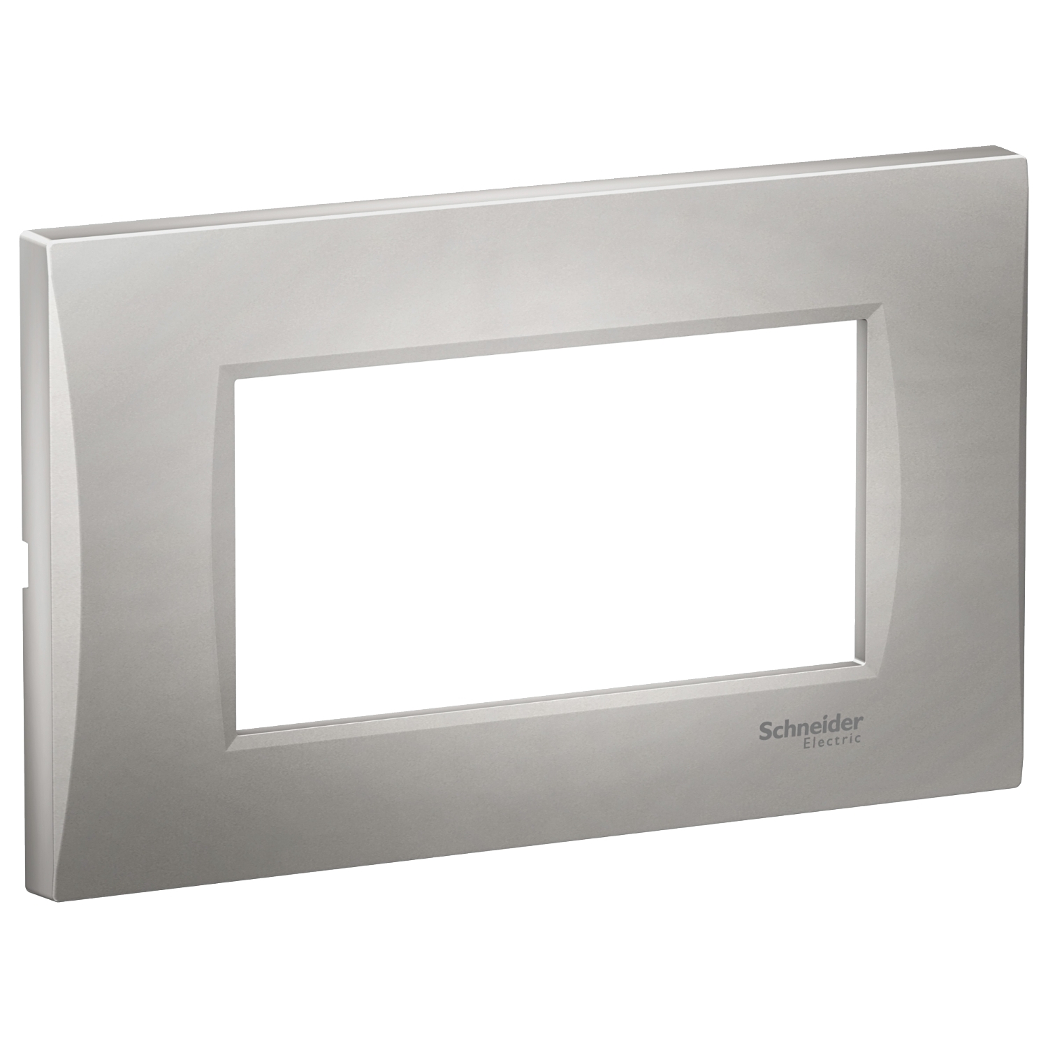 Rama ornament Schneider Easy Styl 4 module Curbata Argintiu LMR7364004