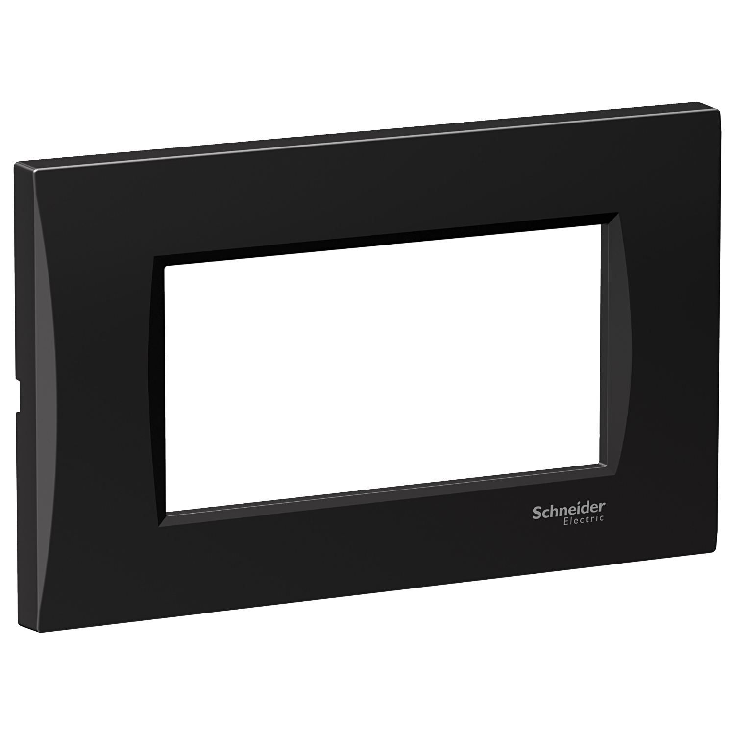 Rama ornament Schneider Easy Styl 4 module Curbata Negru metalic LMR7364005